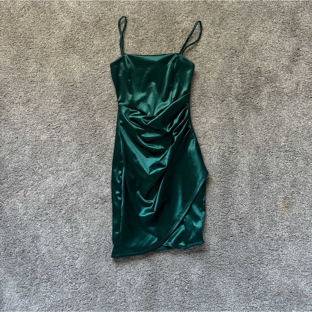Emerald green mini dress
